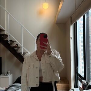 Weekday Off-White Denim Jacket